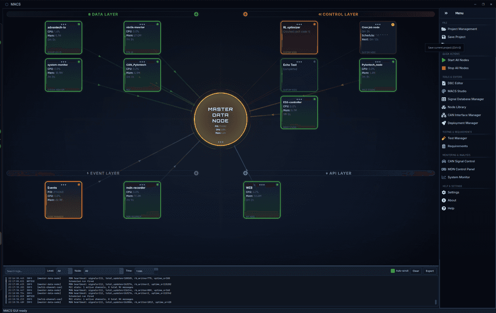 MACS Desktop GUI